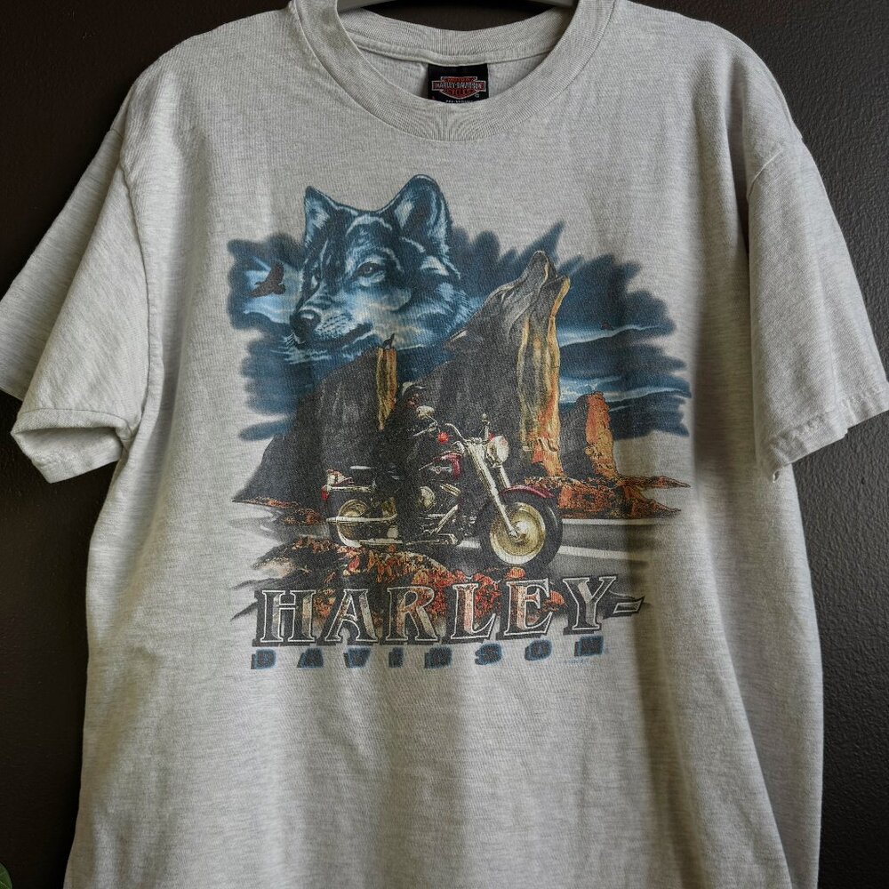Vintage 1998 Harley Davidson "Lone Wolf" T-Shirt